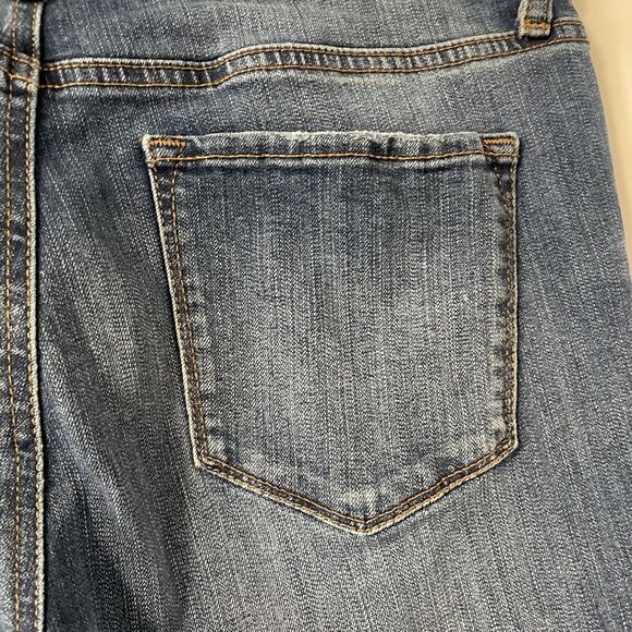 Sofia Vergara Skinny Ankle Jeans Medium Blue Denim Pants Raw Hem 5 Pocket 8 - Picture 8 of 11